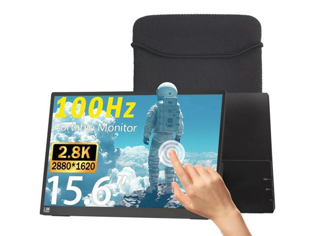 Portable Monitor Touchscreen 15.6' 2.8K Laptop Screen Extender 2880x1620,100Hz,100%sRGB,w/45° Adjustable Stand,mini HDMI USB-C Computer Display for...