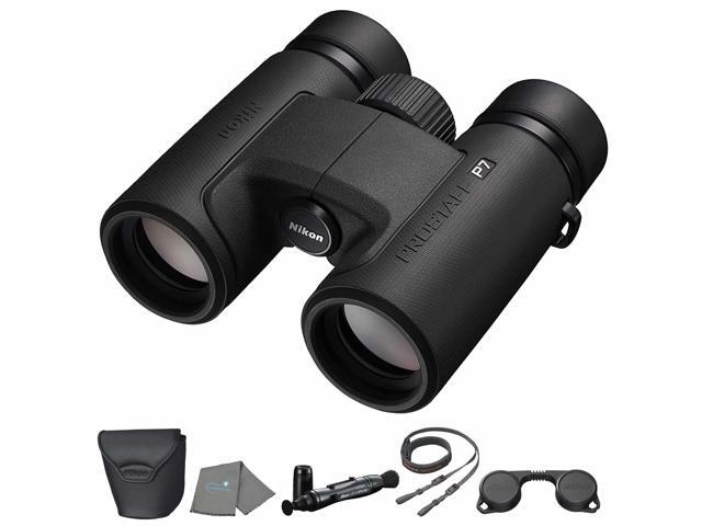 PROSTAFF P7 10x30 (16771) Black Binoculars Bundle with Lens Pen and Cleaning Cloth, Compact Binoculars for Adults for Hunting, Bird Watching, and.
