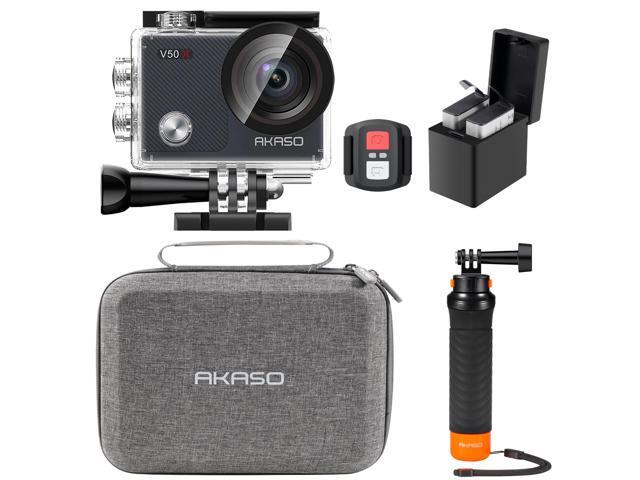V50X Native 4K30fps WiFi Action Camera with EIS Touch Screen 4X Zoom 131 feet Waterproof Camera Support External Mic Remote Control (with Floating...