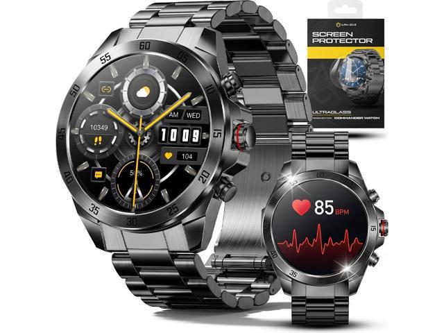 Commander Smartwatch for Men, Tactical Military Smart Watch, 12-Day Battery, AMOLED Display, Bluetooth Calling, IP68 Water Resistant, Stainless...