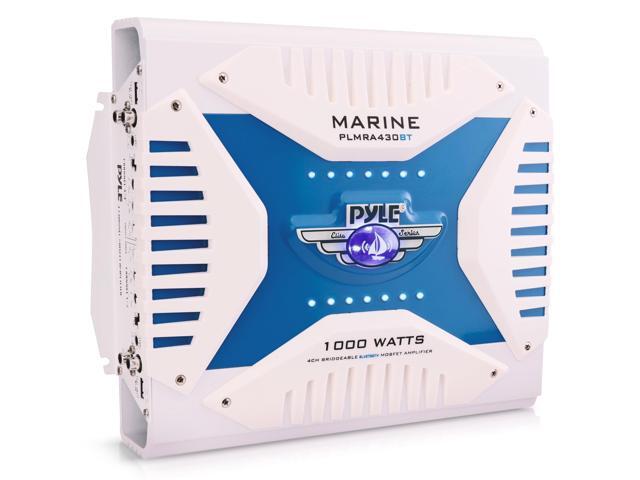 2.1 Bluetooth Marine Amplifier Receiver - Waterproof 4 Channel Wireless Bridgeable Audio Amp for Stereo Speaker with 1000 Watt Power Dual MOSFET...