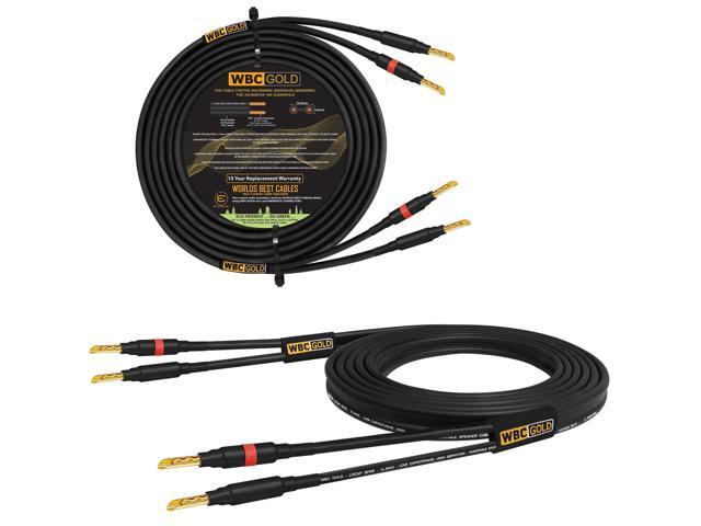 40 Foot WBC-GOLD-LOCAP-SPKR-12 AWG - Low-Capacitance - Low-Inductance - High Purity OFC - Audiophile HiFi Speaker Cable Pair with Eminence Gold.