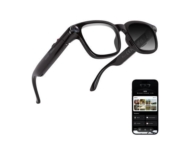 AI Smart Glasses with 8MP Camera, 4K Video Recording and Photo, Bluetooth 5.4 Audio Calls & Music, AI Voice Assistan, AI Recording, Real Time...