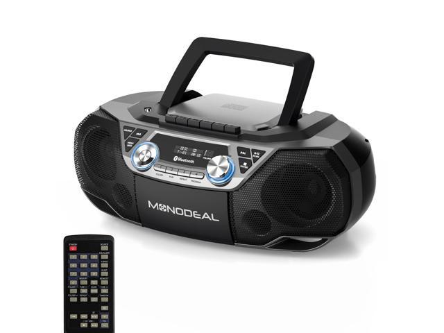 CD Player & Cassette Tape Player with Bluetooth Powerful Stereo with X-BASS,CD and Cassette Player Combo,FM/USB/AUX & Remote, Tape Recording,.