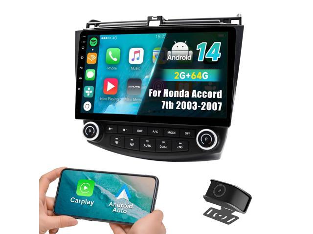 Car Radio Stereo for Honda Accord 7th Gen (2003-2007) Android 14 2GB+64GB Wireless CarPlay & Android Auto, 10-Inch IPS Touchscreen, Bluetooth WiFi...