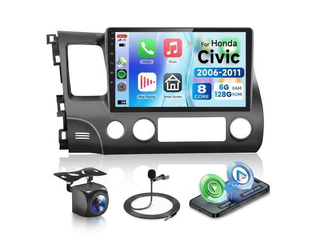 6G+128G 8Core Android 13.0 Car Stereo for Honda Civic 2006-2011 with Wireless Carplay/Android Auto, 10.1 inch 1280 * 720 Touchscreen Radio, WiFi...