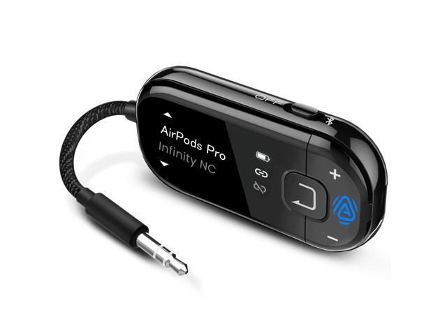 Voyager OLED Display & Latest Auracast Bluetooth 5.4 Adapter for Airplane, Qualcomm Chip & aptX Adaptive, Wireless Audio Transmitter for.
