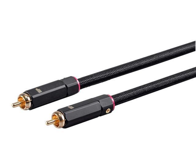 Onix Series Digital Coaxial Audio/Video RCA Subwoofer CL2 Rated Cable, RG-6/U 75-ohm 50ft Black