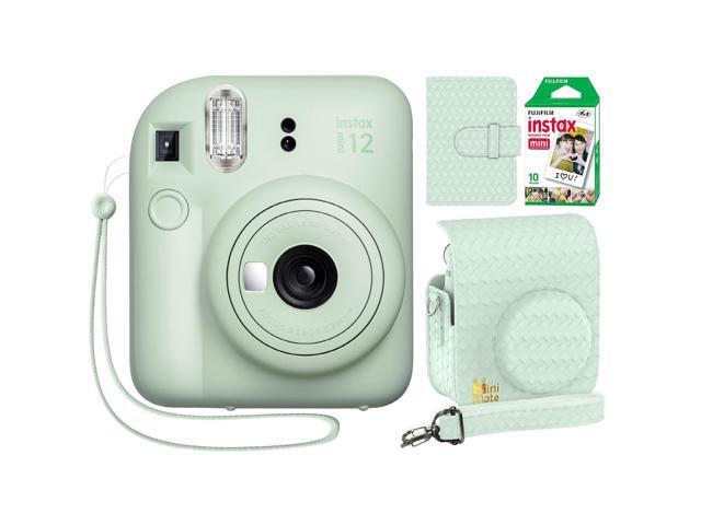 Instax Mini 12 Instant Camera Mint Green + Minimate Custom Designed Case + Fuji Instax Film 10 Sheets & Photo Album
