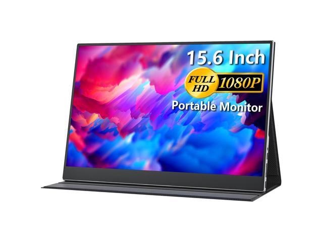 Portable Monitor 15.6 Inch 1080P FHD 60Hz 85% sRGB Travel Monitor with Speaker HDMI USB-C Second Screen for Laptop MacBook Surface PC Xbox PS4/5,...