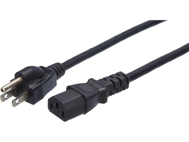 Replacement Power Cord for Computer, Monitor, TV, 6 ft, 32 count, UL Listed, Black