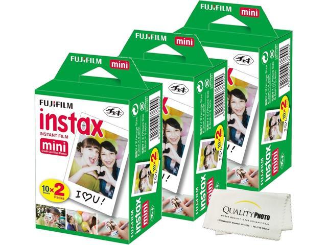 Instax Mini Film for All Mini Cameras + Quality Photo Cloth, 60 Sheets