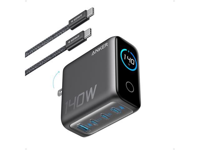 MacBook Pro Charger,140W Max 4-Port GaN USB C Charger Block with Smart Display,Fast Charger USB C Power Adapter,Touch Controls for...