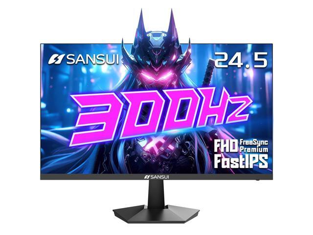 Gaming Monitor, 24.5' 300hz 240hz FHD 1080P 1ms FPS PC Monitor Gaming, HDR, FreeSync, DisplayPort x2 HDMI x2, Fast IPS, 120% sRGB, Audio Jack, VESA...