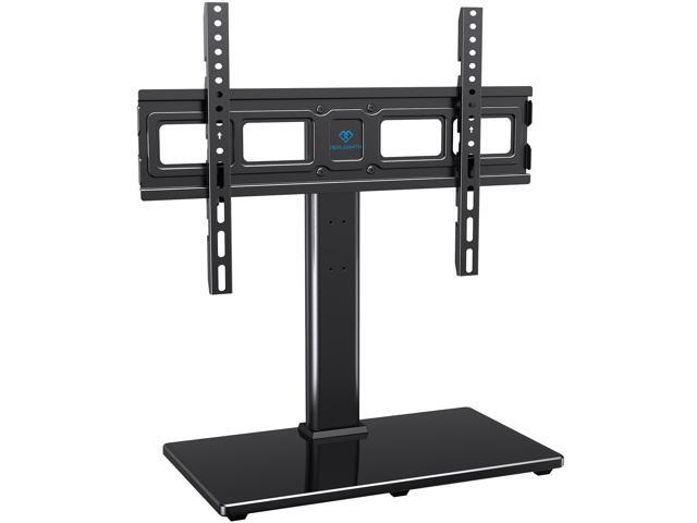 Swivel Universal TV Stand Mount for 32-86 Inch LCD OLED Flat/Curved Screen TVs up to 99lbs-Height Adjustable Table Top TV Stand/Base with Tempered.