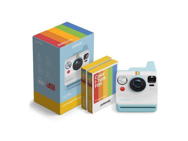 Now 3rd Generation I-Type Instant Camera + Film Bundle - Now Arctic Blue Camera + 16 Color Photos (6644)