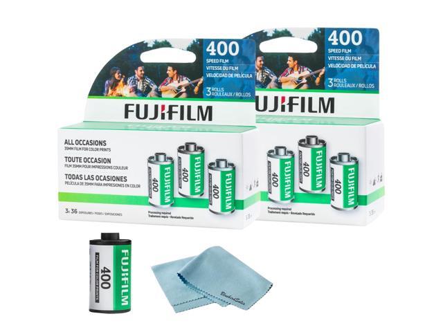 400 Color Negative Film (35mm Roll Film, 36 Exposures, 6-Rolls, 2-Pack) + BluebirdSales Microfiber Cleaning Cloth