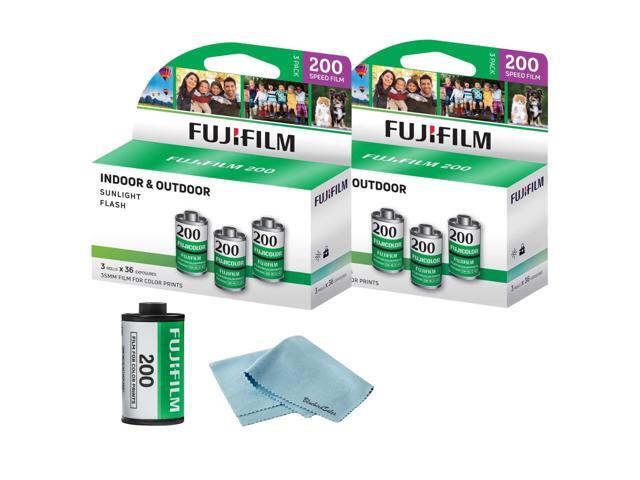 200 Color Negative Film (35mm Roll Film, 36 Exposures, 6-Pack) + BluebirdSales Microfiber Cleaning Cloth Bundle