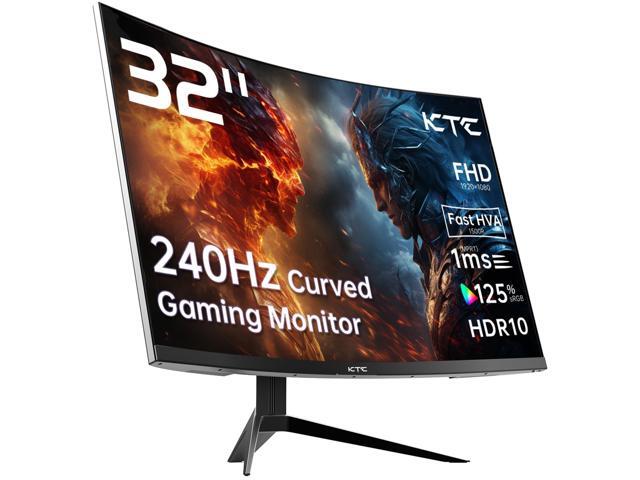 32 inch 240Hz Curved Gaming Monitor, 1500R 1080P Curved Monitor 1ms, Adaptive Sync, HDR10, 125% sRGB, HDMI 2.0 x2 & DP1.4 x1, VESA, Tilt...