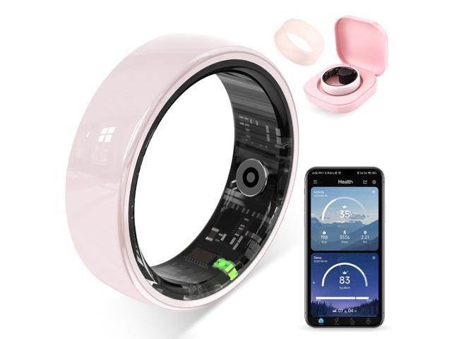 R02 Smart Ring, Smart Ring for Women and Men, No Subscription Fee, with a Charging Case, Supports Heart Rate, Blood Oxygen, Sleep Health...