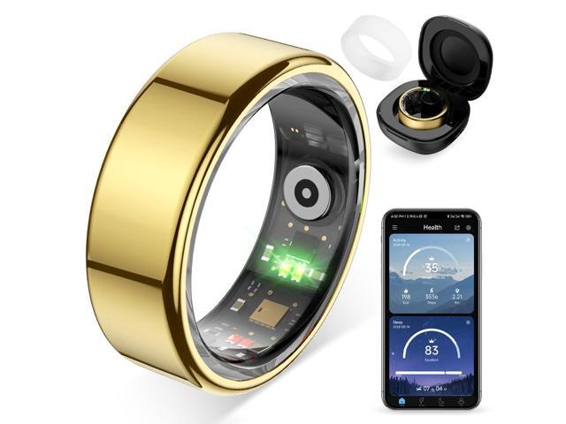 R02 Smart Ring, Smart Ring for Women and Men, No Subscription Fee, with a Charging Case, Supports Heart Rate, Blood Oxygen, Sleep Health...