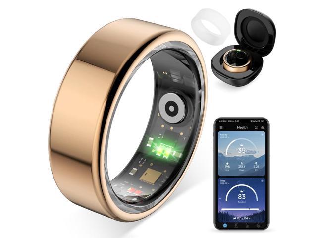R02 Smart Ring, Smart Ring for Women and Men, No Subscription Fee, with a Charging Case, Supports Heart Rate, Blood Oxygen, Sleep Health...