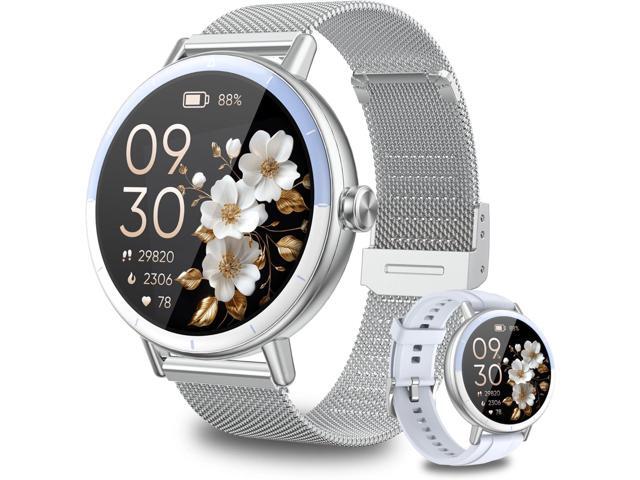 Smart Watches for Women Android/iPhone, IP68 Waterproof Fitness Tracker with Bluetooth Calls(Answer & Make), Activity Pedometer/Heart Rate/SpO2...