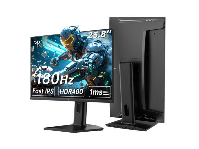 24 inch Gaming Monitor QHD 180Hz, Fast IPS 1440p Computer Monitor, Up to 185Hz, 1ms, G-Sync/FreeSync, HDR400, Height Adjustable, 2 x HDMI, 1 x DP...