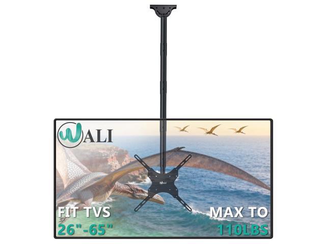 Long Arm TV Ceiling Mount, Fits Most LED, LCD, OLED and Plasma Flat Screen Display 26 to 65 Inch, up to 110 Lbs, Height Extension up to 58 Inch,...
