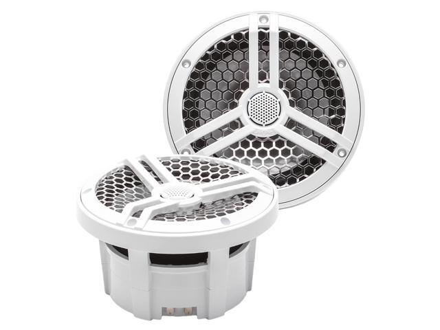 SK65M 6.5' 2-Way Marine Full Range 320 Watt Coaxial Speakers, Pair (White)