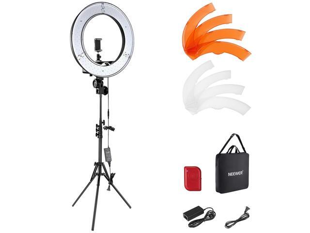 Ring Light 18inch Kit: 55W 5600K Professional LED with Stand and Phone Holder, Soft Tube & Bag for Tattoo Lash Extension Barber Makeup Artist...