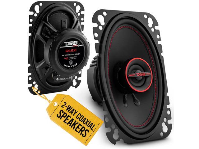 GEN-X4.6 Coaxial Speaker - 4x6, 2-Way, 135W Max, 45W RMS, Black Paper Cone, Mylar Dome Tweeter, 4 Ohms - Clarity Unparalled by Other Speakers in.
