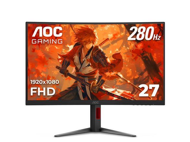 27' Curved Gaming Monitor, FHD 1080p, 280Hz (DP) 240Hz (HDMI), 0.3ms MPRT, VA Panel 1500R, AMD FreeSync Premium, HDR Ready, Height Adjustable,...