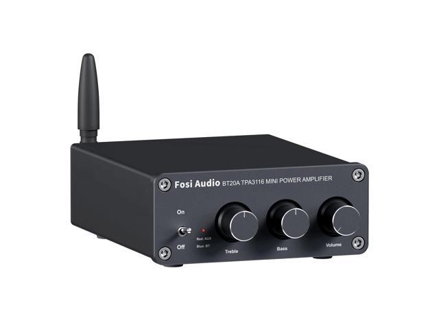 BT20A Bluetooth Stereo Amplifier, 2 Channel Home Audio Component Amplifiers for Passive Speakers, Mini Class D Amp Receiver 200W for.