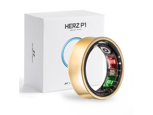 Herz P1 Smart Ring for Women & Men - (Size 6) 24/7 Health Metrics Fitness Ring, Tracks 20+ Biometrics, 6 Day Battery Life, Waterproof Stainless...