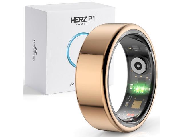 Herz P1 Smart Ring for Women & Men - (Size 12) 24/7 Health Metrics Fitness Ring, Tracks 20+ Biometrics, 6 Day Battery Life, Waterproof Stainless...