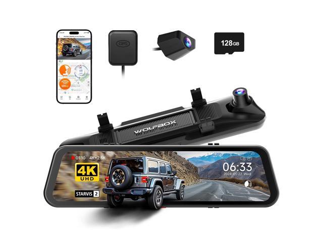 G900 PRO Mirror Dash Cam with 8MP STARVIS IMX678, 12 inches Rear View Mirror Camera with Front 4K and Rear 2.5K, Included 128GB Card, Voice...