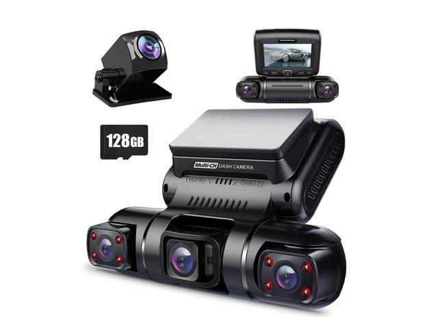 360° 4 Channel Dash Cam Front and Rear Inside Left Right, Dash Camera for Cars, Built-in GPS WiFi Night Vision, 24/7 Recording Parking Mode.