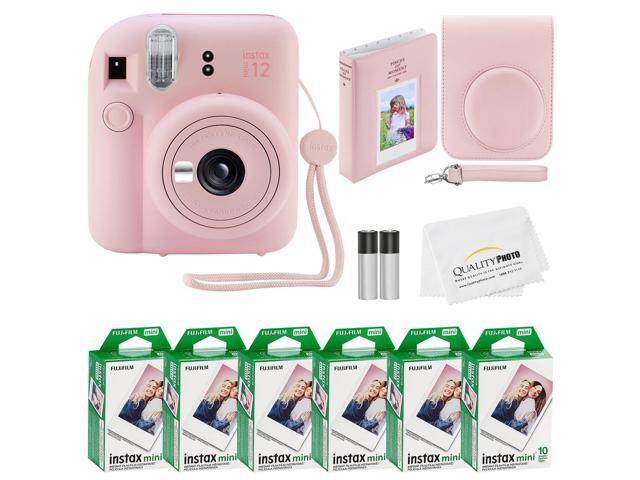 Instax Mini 12 Instant Camera + 60 Photo Prints + Quality Photo Value Bundle, Case, Decoration Stickers, Frames, Photo Album, (Blossom Pink)