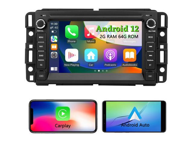 Car Stereo Radio for Chevrolet Chevy Silverado Tahoe GMC Sierra Yukon, Android 12 with CarPlay Android Auto Bluetooth GPS Navigation Touch Screen.