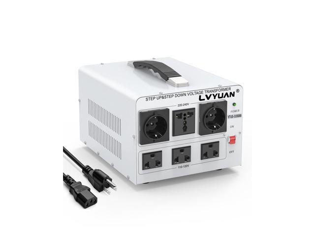 5000W Voltage Transformer Power Converter Step Up 110V to 220V, Step Down 220V to 110V, 110/120 Volt - 220/240 Volt