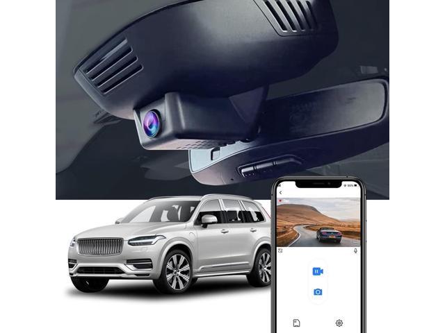 Front 4K+Rear 1080P Dash Cam Adapts for for Volvo XC90 2023-2026 Plug-in Hybrid B5 B6 T8 (Model B), OEM Look, 2 Way HD Video, WiFi & APP, Loop.