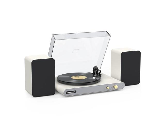 Vinyl Record Player with 40W Bookshelf Speakers and Dual Bluetooth,Hi-fi System Turntable with USB Record,Built-in Phono Preamp, Counterweight,...