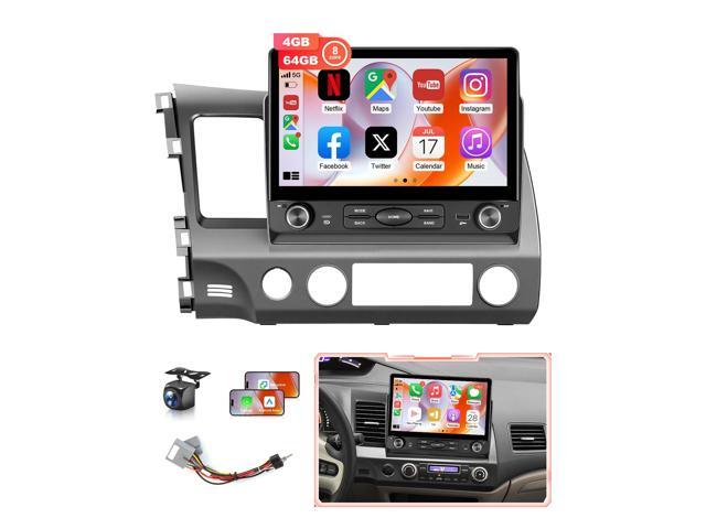 8Core 4+64GB Car Stereo for Honda Civic 2006 2007 2008 2009 2010 2011 Radio Apple CarPlay Android Auto,10.2IN IPS Touch Screen for Civic Car Play...
