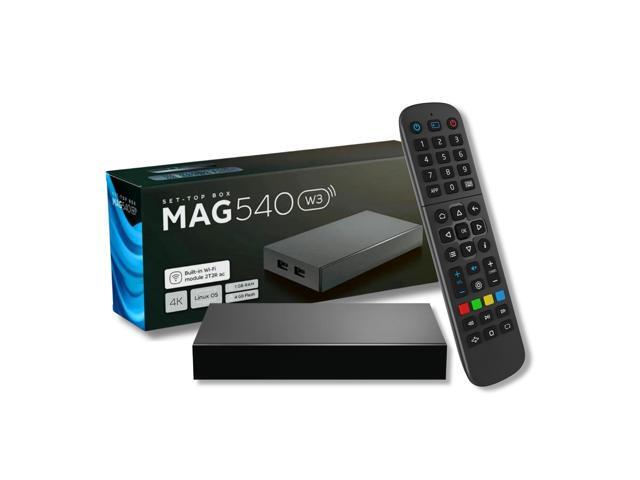 MAG540w3 Set-Top Box 4K HDR Streaming Media Player, 4K HDR Output, Amlogic S905Y4, Dual-Band Wi-Fi, Linux 4.9, HDMI Cable, Remote - Hardware...
