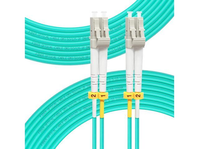 LC to LC Fiber Patch Cable OM3 125M/410ft, Length Options: 0.2m-200m, 10GB/40GB Multimode Duplex, 50/125um Fiber Optic Cable Cord LSZH-125Meter(410ft)
