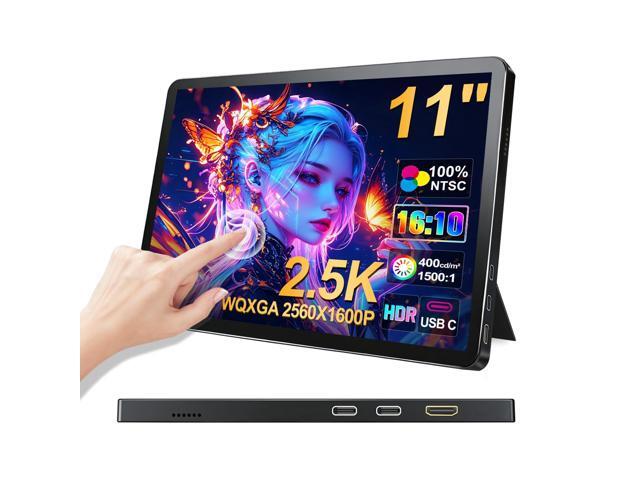 11 inch 2.5K 2560x1600 139% sRGB 1500:1 Portable Touchscreen USB-C HDMI Monitor 400nits for PC, Screen Extender IPS Small HDR Touch Screen Monitor,...