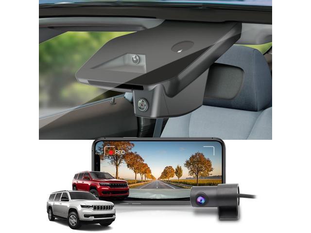 Front 4K+Rear 1080P Dash Cam Adapts for Jeep Wagoneer 2022-2026 & Grand Wagoneer L S (HD2-D4150), OEM Look, Dual HD Video, WiFi & APP, Loop.
