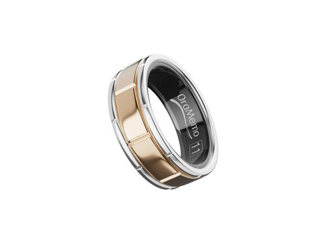 Smart Ring 1.0 for Men/Women, No Subscription Fee, 7-8 Days Battery Life, HRV/Stress Monitoring/Sleep Track/Fitness for iOS and Android (Matte Gold.