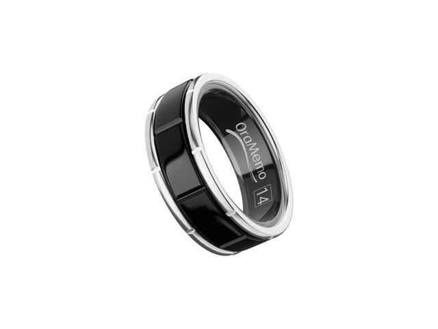 Smart Ring 1.0 for Men/Women, No Subscription Fee, 7-8 Days Battery Life, HRV/Stress Monitoring/Sleep Track/Fitness for iOS and Android (Gloss.